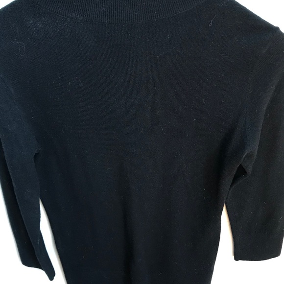 Kate Spade Black 3/4 sleeve wool sweater XS - Picture 2 of 3
